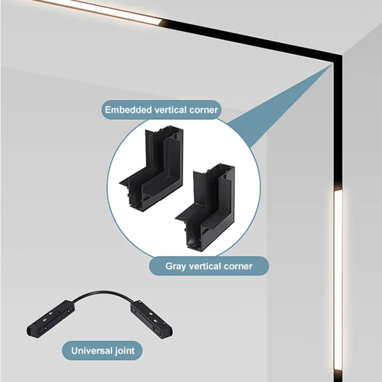 Recessed Aluminum Magnetic LED Track Spotlight
