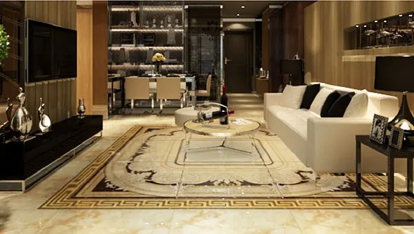 Vintage Glossy Porcelain Floor Tile 600x600mm