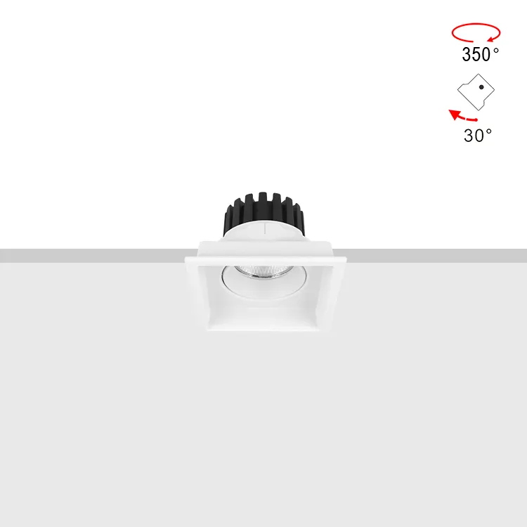 Anti-Glare Dimmable Recessed COB LED Downlight 8-28W IP65