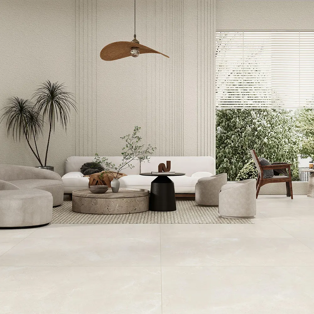 Non-Slip Stone-Look Porcelain Outdoor Tile 600x600/600x1200/750x1500mm