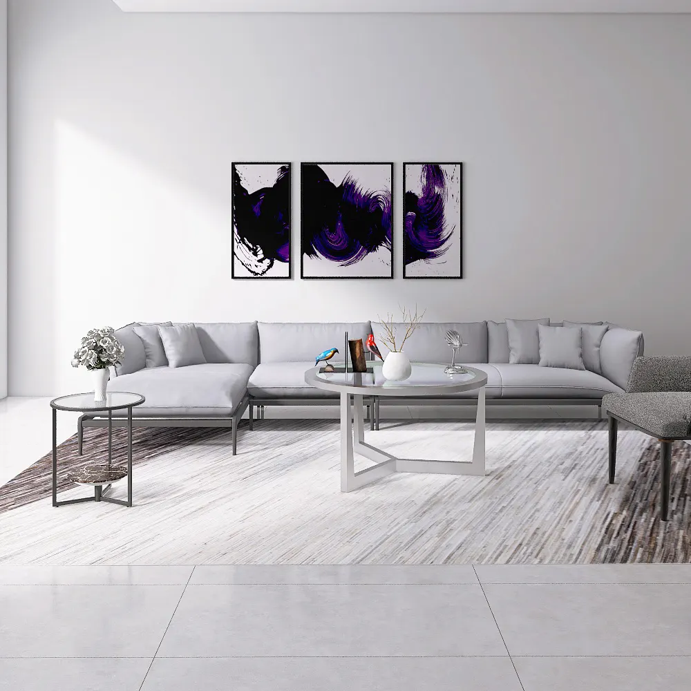 Non-Slip Marble-Look Polished Porcelain Floor Tile 750x1500mm
