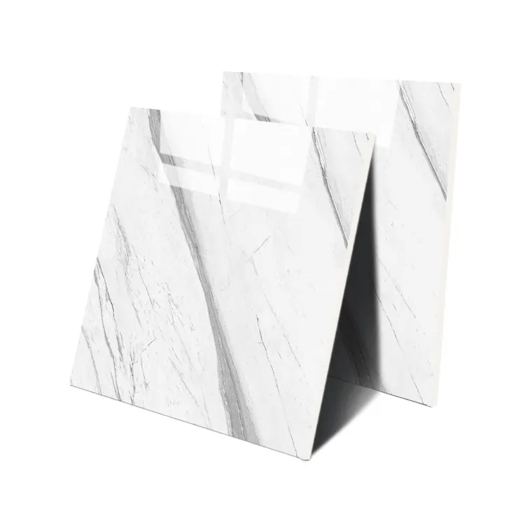 Marble-Look Polished Porcelain Wall And Floor Tile 600x600mm product sample