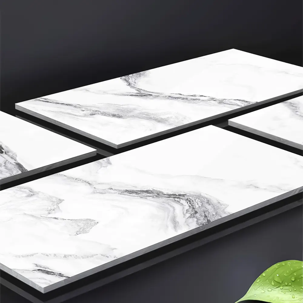 Marble-Look Polished Porcelain Floor Tile 600x1200mm