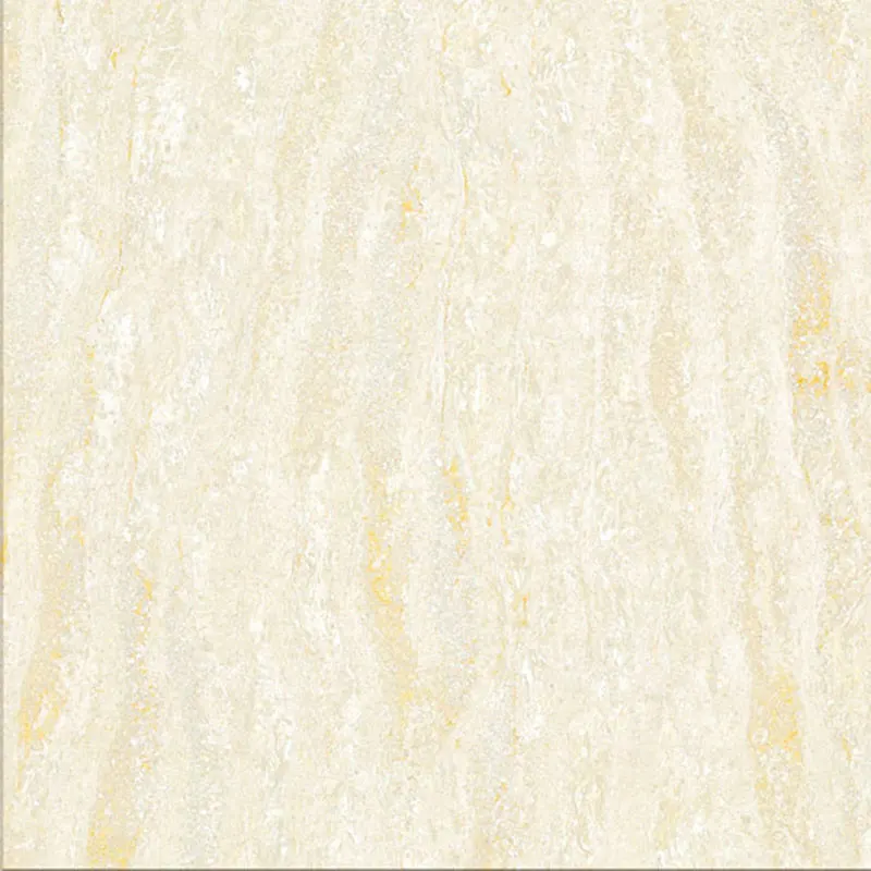Wood-Look Beige Polished Porcelain Floor Tile 600x600mm