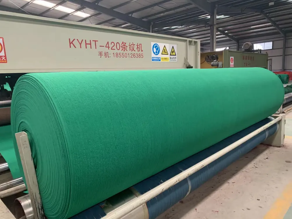 Nonwoven Ribbed Red Polyester Carpet Roll