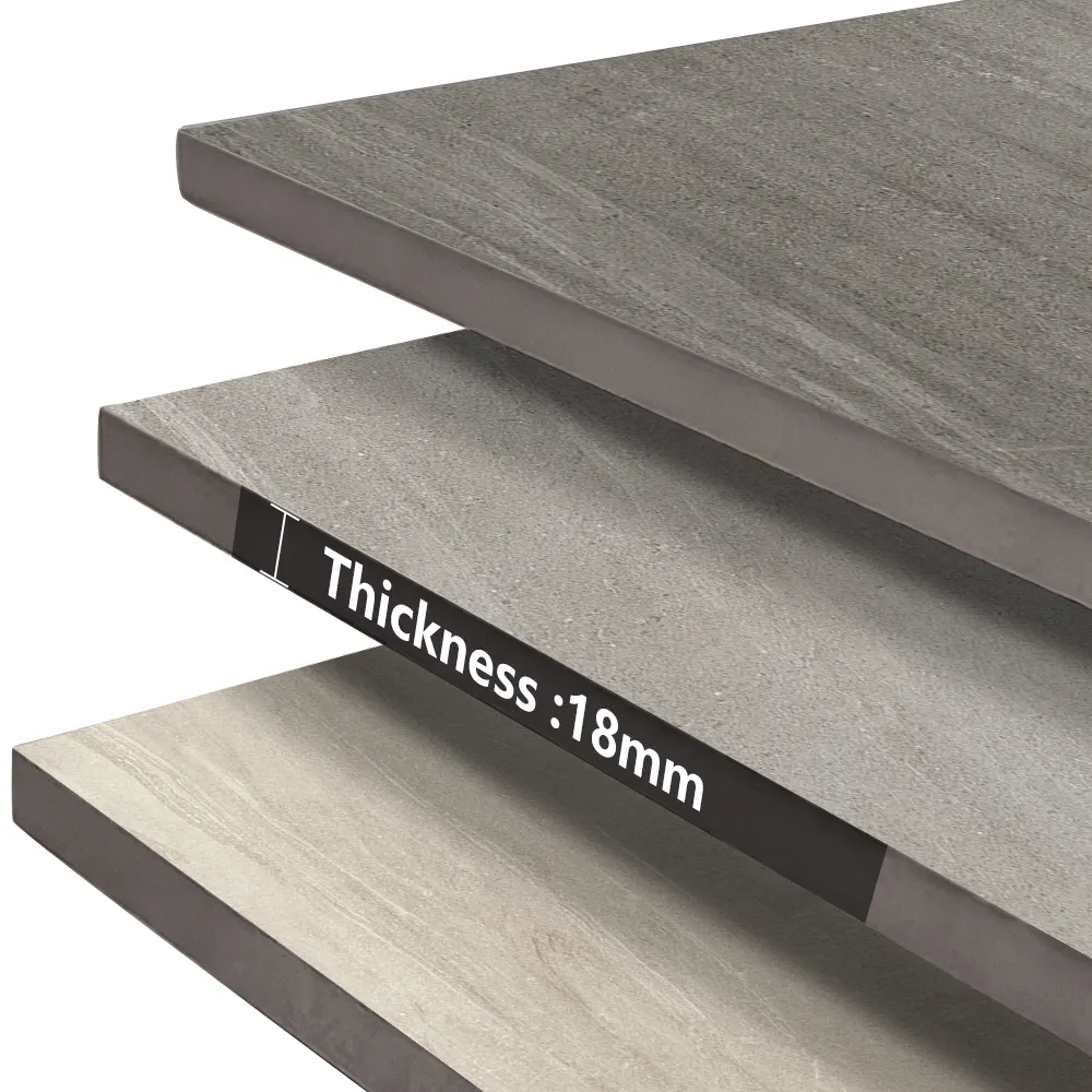 Non-Slip Stone-Look Porcelain Exterior Wall Tile 600x1200x18mm