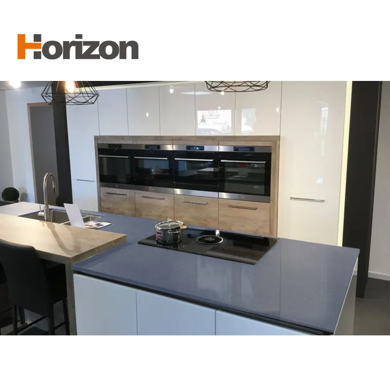 Gray/White Engineered Quartz Slab 3200x1600mm