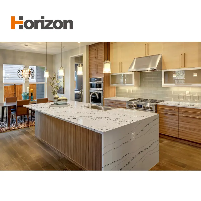 White Engineered Quartz Slab For Countertops