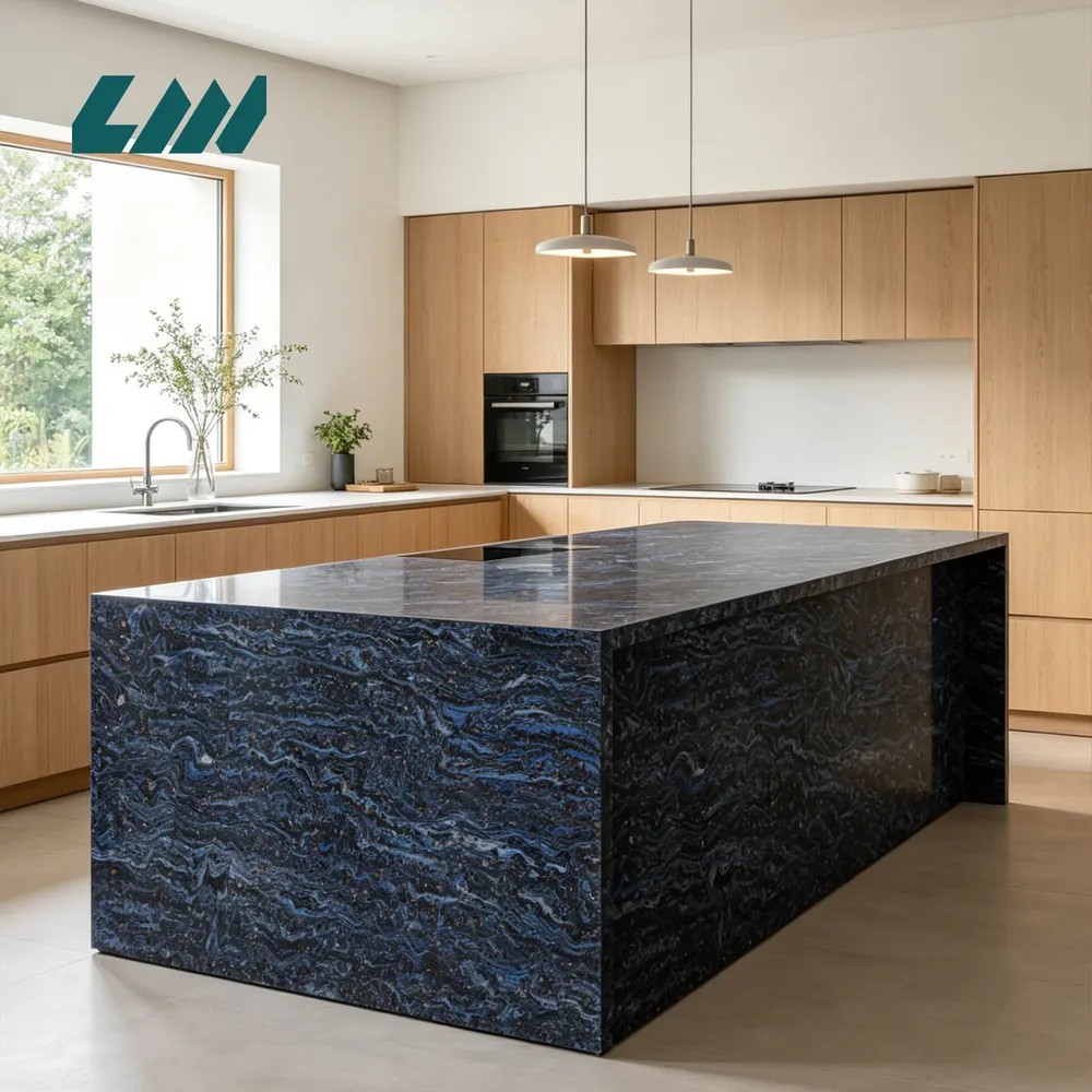 Jade-Look Engineered Quartz Slab 3200x1600mm