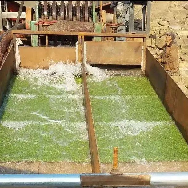 Green PE Gold Mining Sluice Mat With Nylon Backing