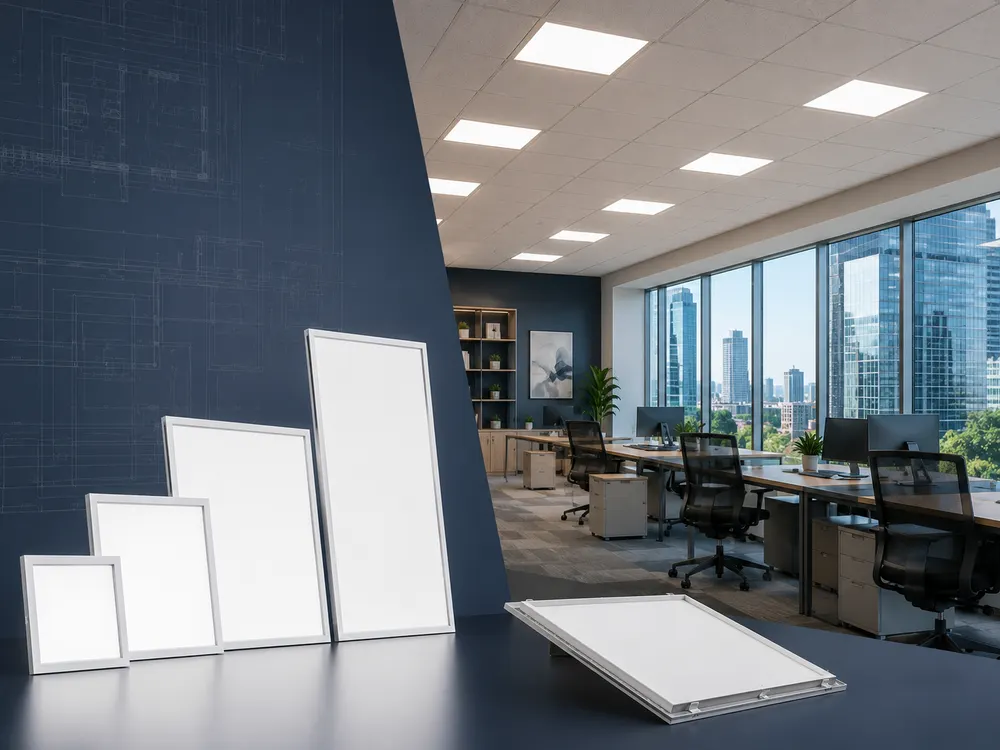 Slim Dimmable Recessed/Surface-Mounted LED Panel Light 2x2/1x4/2x4ft