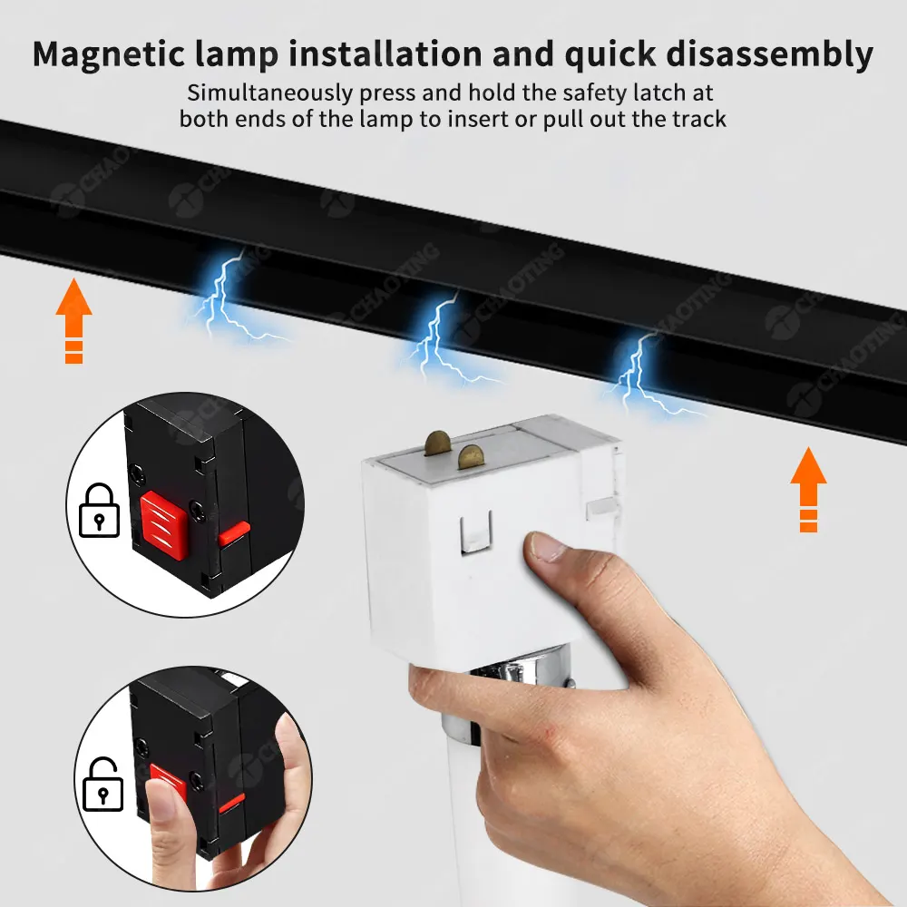 Aluminum Magnetic LED Track Lighting System 18W