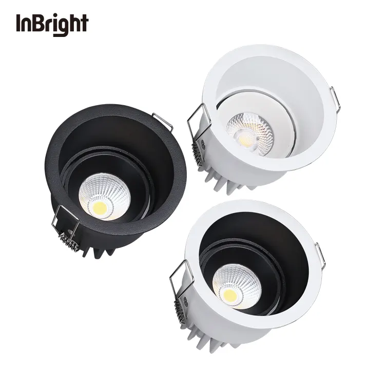 Anti-Glare Adjustable Dimmable Recessed COB LED Downlight 8W IP65