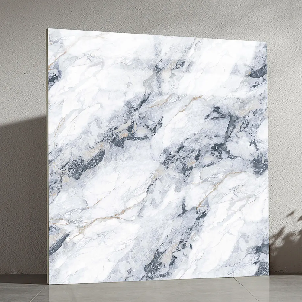 Non-Slip Stone-Look Polished Porcelain Floor Tile 600x600mm product sample