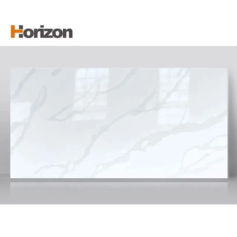 Calacatta White Polished Engineered Quartz Slab 3200x1600mm