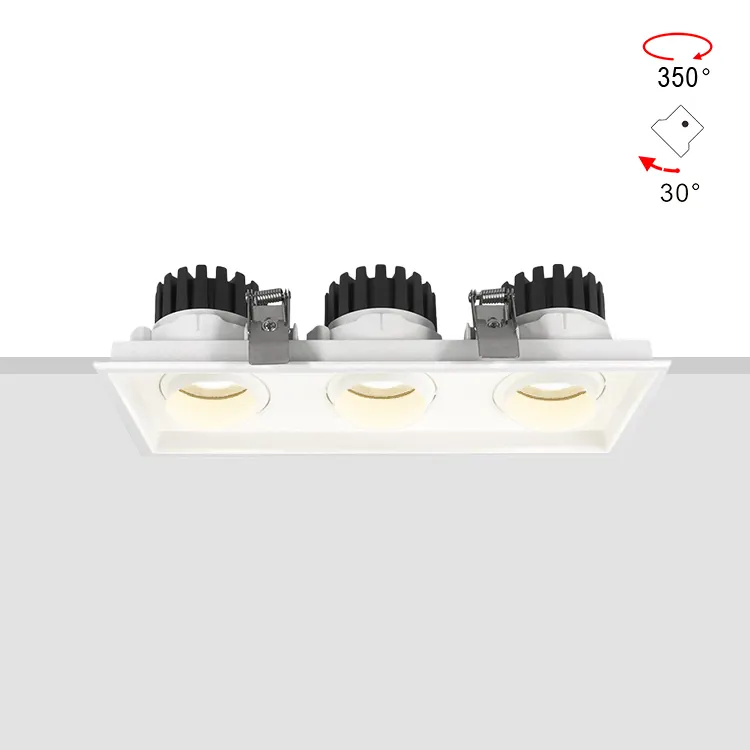 Recessed Square Aluminum COB LED Downlight 10W