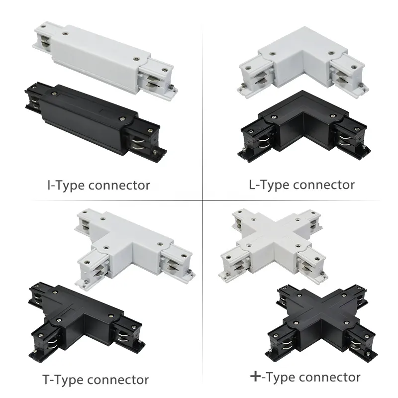 Aluminum Lighting Track Rail 1-2m 3-Wire