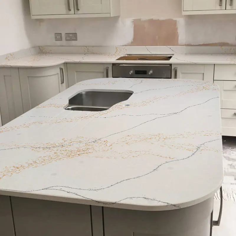 White Engineered Quartz Slab 3200x1600mm