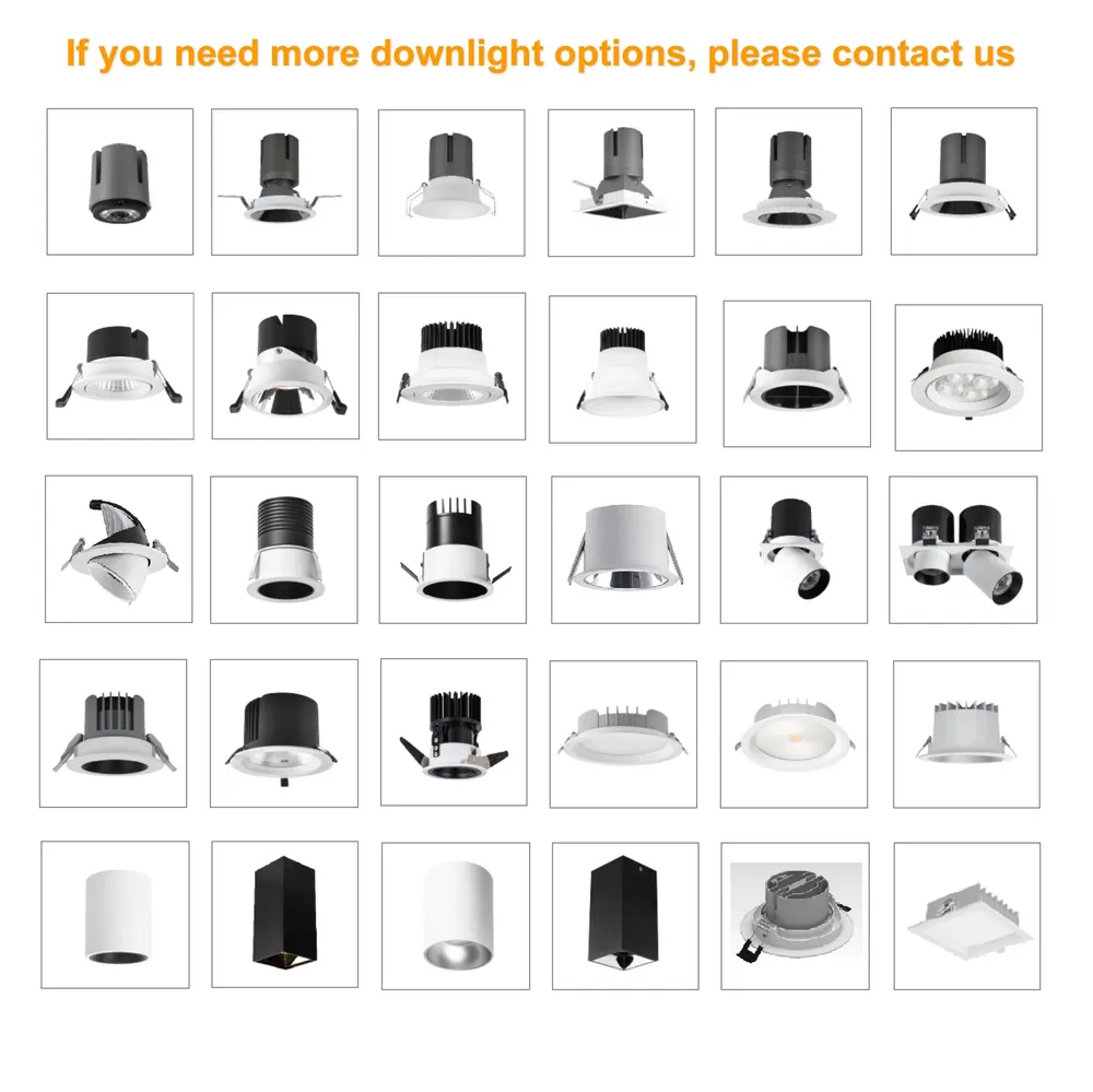 Adjustable Dimmable DALI Recessed LED Downlight White/Gold/Black 6-12W