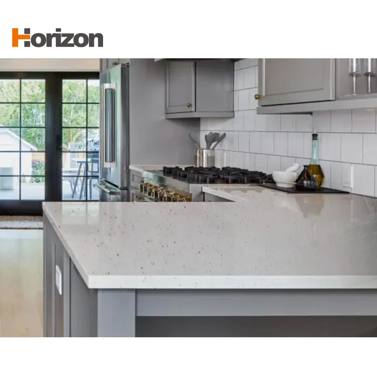 White Engineered Quartz Slab For Countertops
