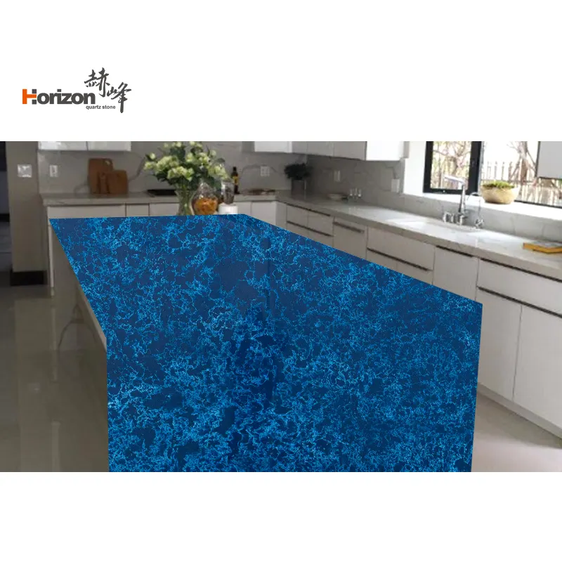 Calacatta Blue Engineered Quartz Slab 3200x1600mm