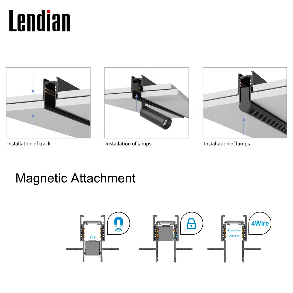Dimmable Aluminum Magnetic LED Track Spotlight 15/30W