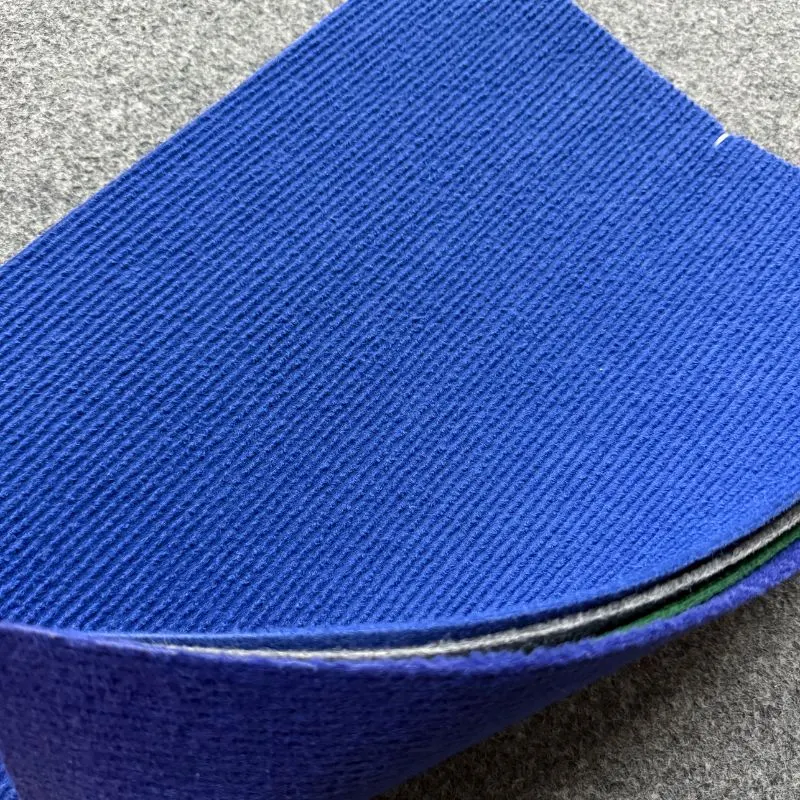 Ribbed Red Polyester Exhibition And Event Carpet