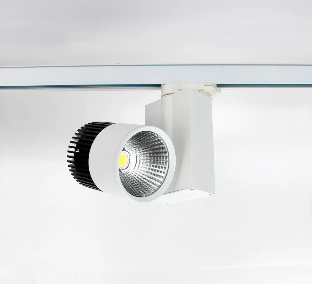Anti-Glare Aluminum LED Track Spotlight Black/White 10-50W 110V/220V