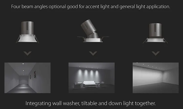 Trimless Recessed Aluminum LED Downlight 9-20/40W IP44