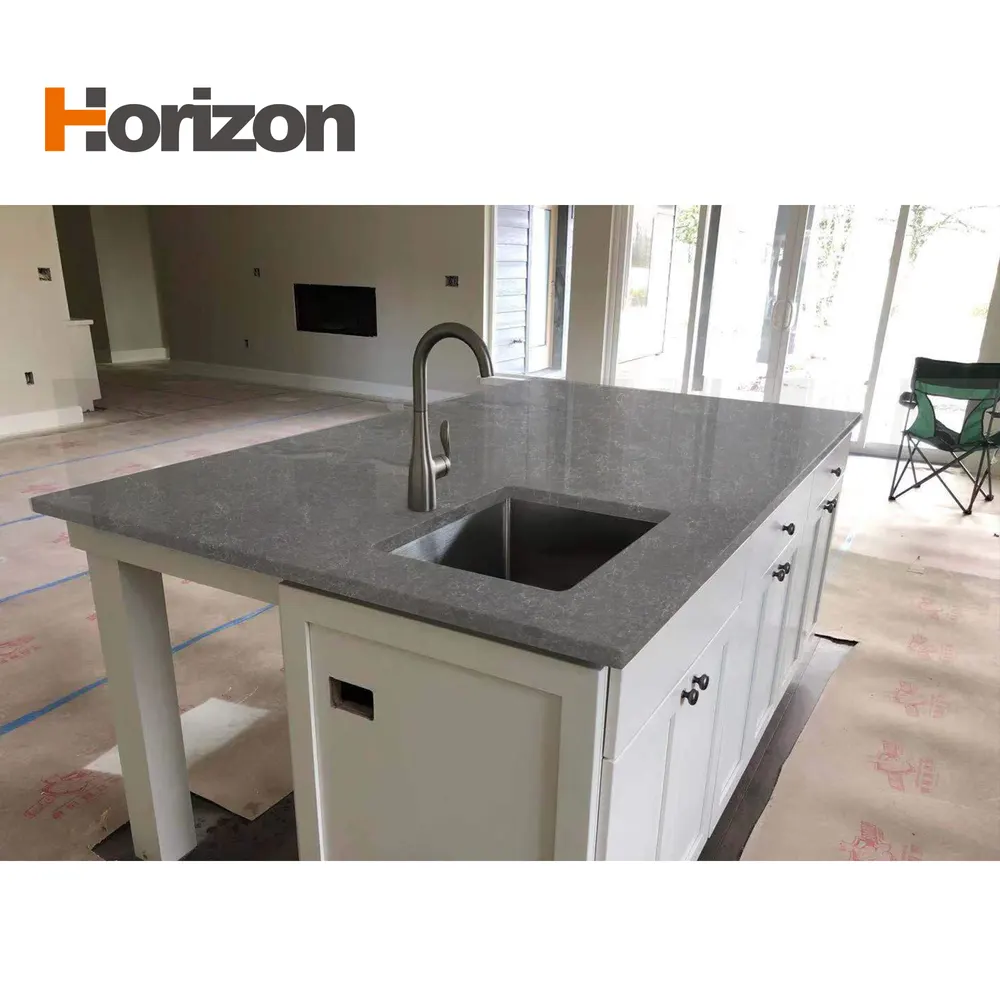 Black Engineered Quartz Slab 3200x1600mm