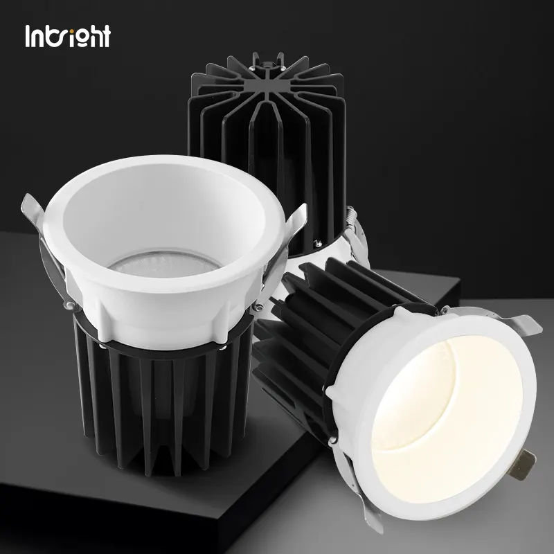 Anti-Glare Recessed Aluminum COB LED Downlight 8-28W IP65