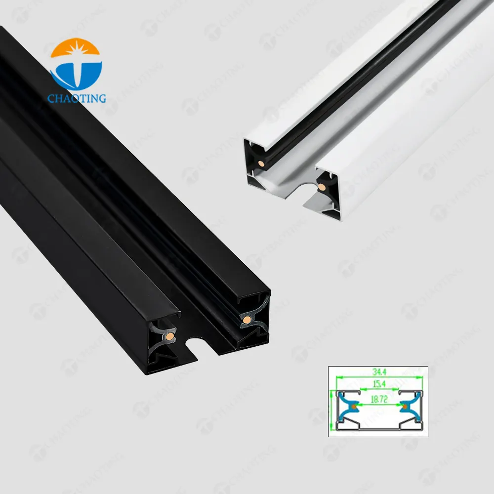 Aluminum 2-Wire T-Connector for Track Lighting