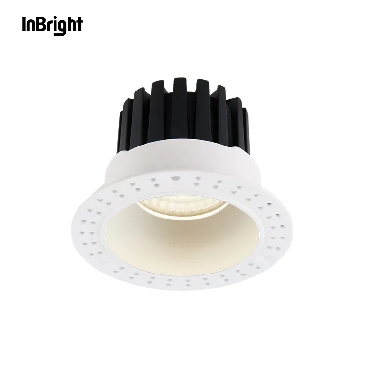 Trimless Dimmable Recessed COB LED Downlight 10-25W IP65