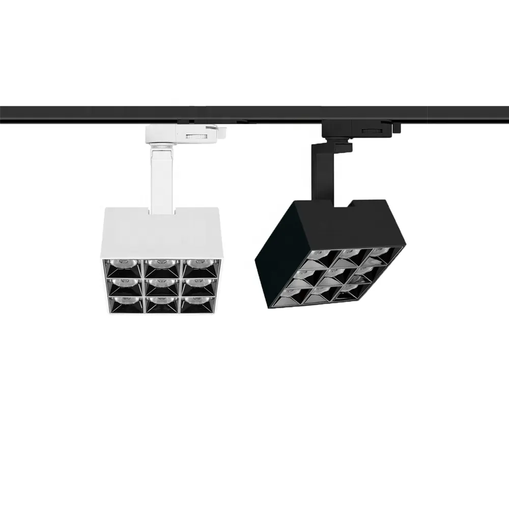 Aluminum Square LED Track Spotlight Black/White 15-30W