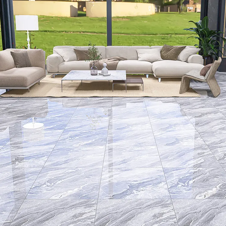 Non-Slip Stone-Look Polished Porcelain Wall And Floor Tile 600x600mm