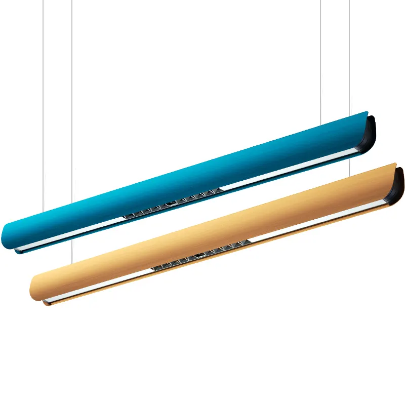 Aluminum Linear LED Pendant Light 55x83x1200mm Gold 36/48W