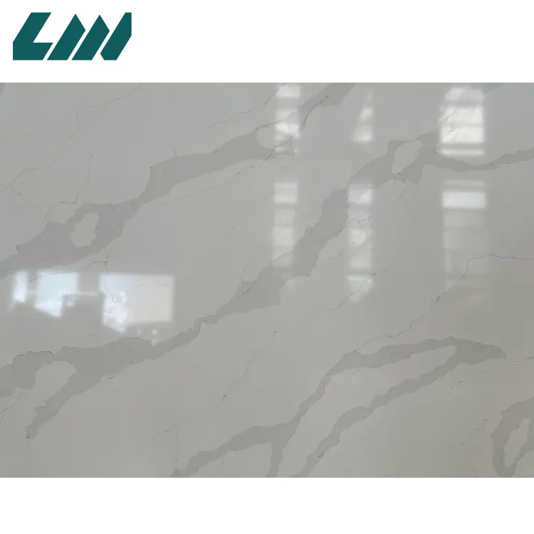 Calacatta White Engineered Quartz Slab 3200x1600mm