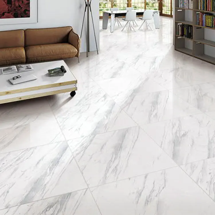 Stone-Look Polished Porcelain Floor Tile 60x60cm