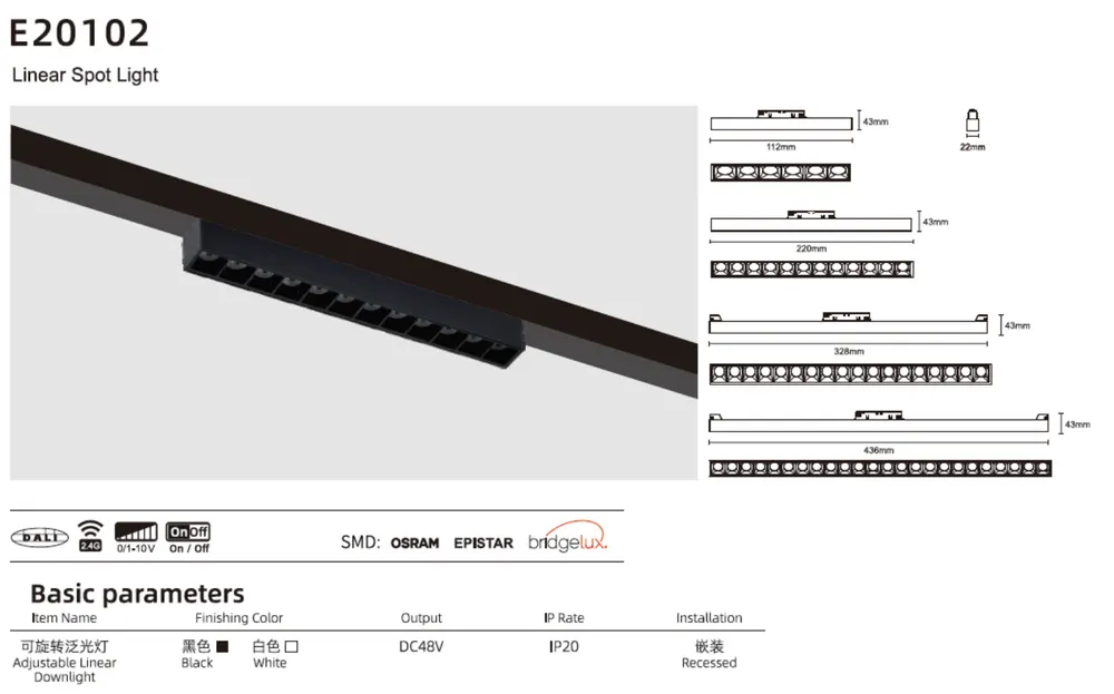 Zigbee Aluminum Magnetic LED Track Spotlight 6-30W