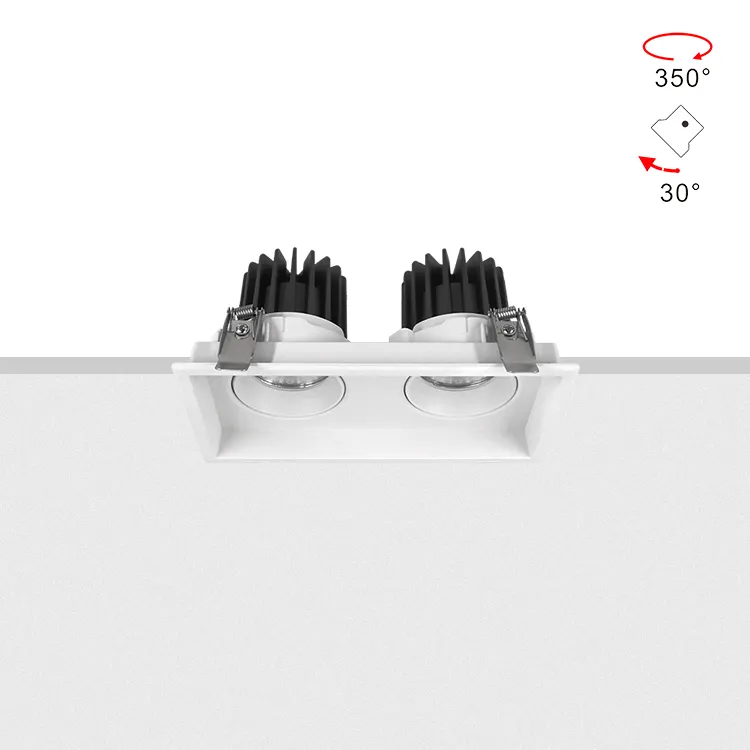 Anti-Glare Recessed Aluminum COB LED Downlight 10-25W