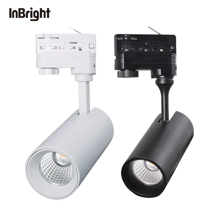Adjustable Dimmable Aluminum COB LED Track Grille Spotlight 12-36W