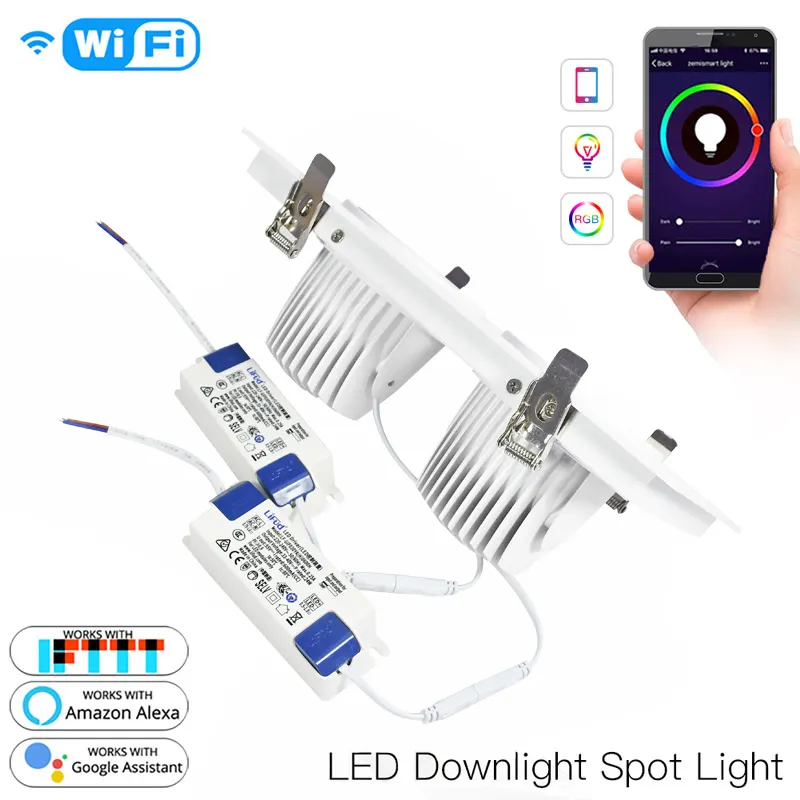 Recessed Rectangular Aluminum LED Grille Spotlight
