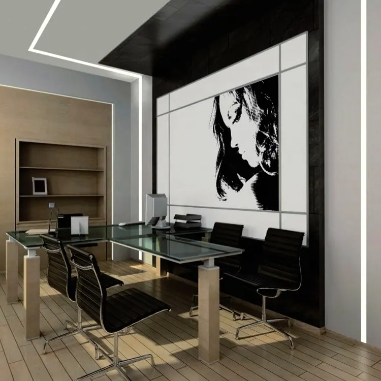 Recessed Aluminum Linear LED Pendant Light Black 20-50W