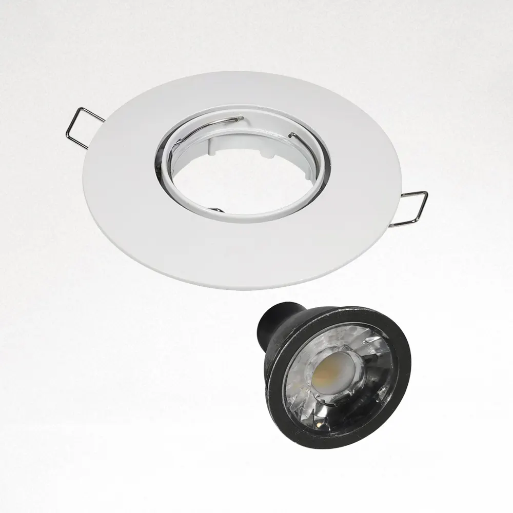 Recessed Aluminum Downlight Housing Black/White MR16/GU10