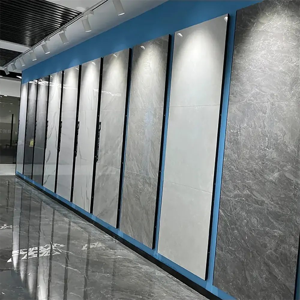 Marble-Look White Glossy Porcelain Wall And Floor Tile 600x600mm