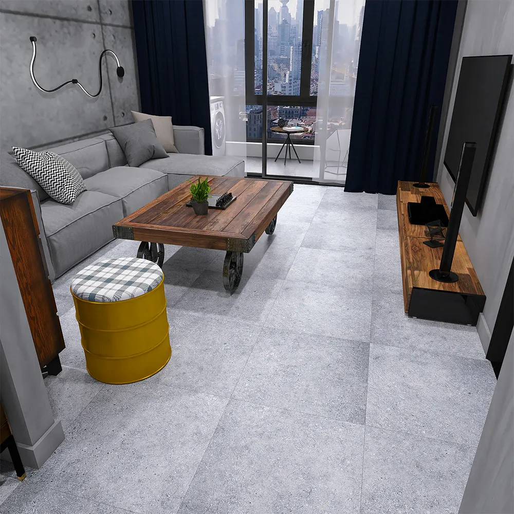 Non-Slip Wood-Look Gray Porcelain Outdoor Tile 60x60cm