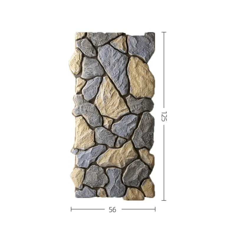 3D-Textured PU Stone-Look Wall Panel For Interior And Exterior Wall Cladding