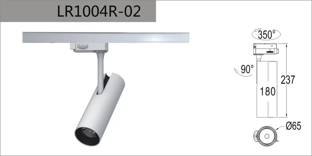 Aluminum COB LED Track Spotlight 1-30W