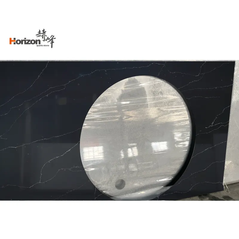 Calacatta White/Black Engineered Quartz Slab 3200x1600mm