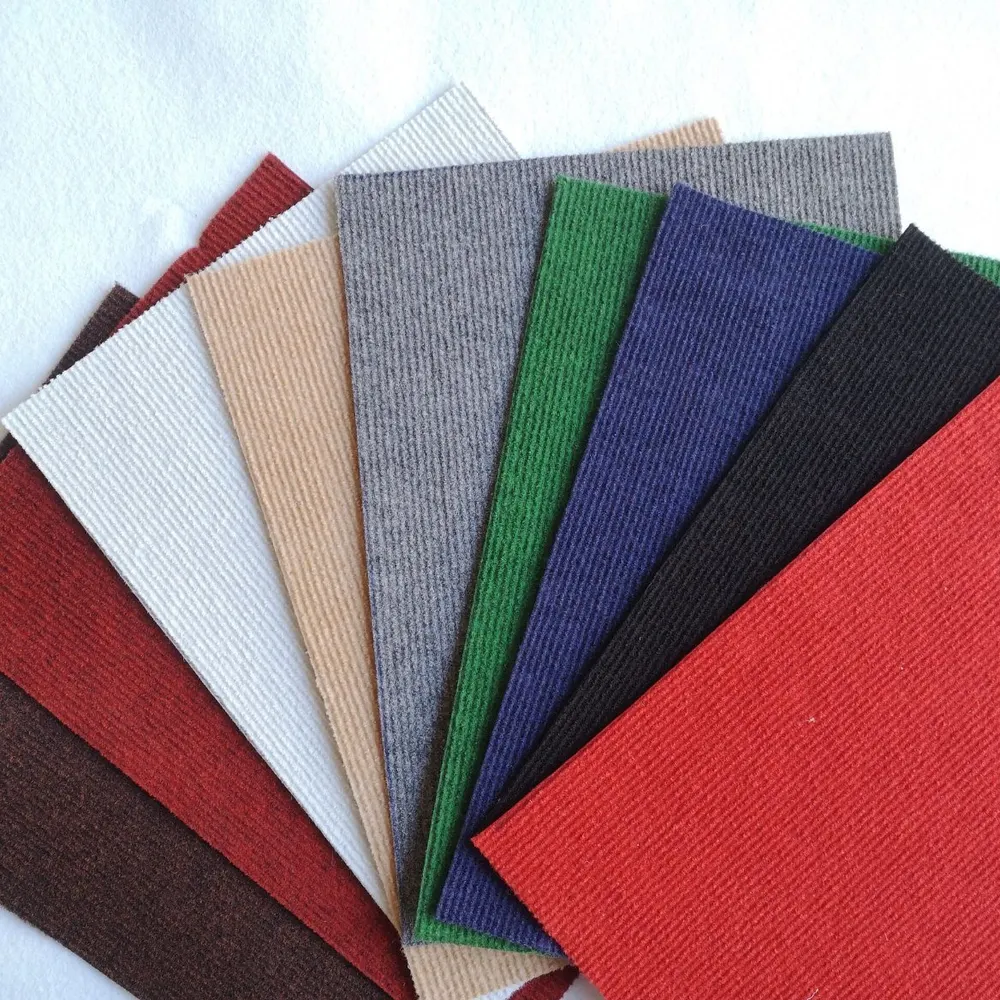 Ribbed Polyester Floor Carpet With Latex Backing